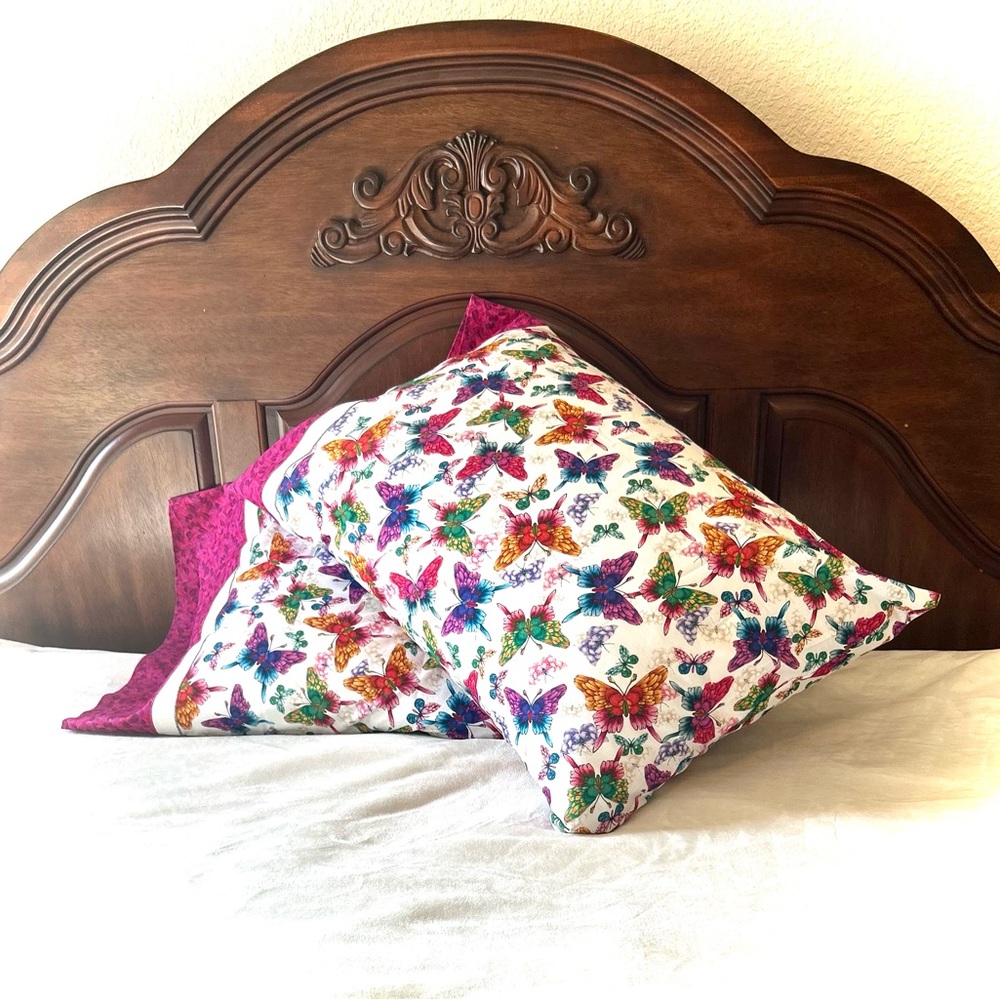 Spring Butterflies Homemade Pillowcase - Picture 3 of 4